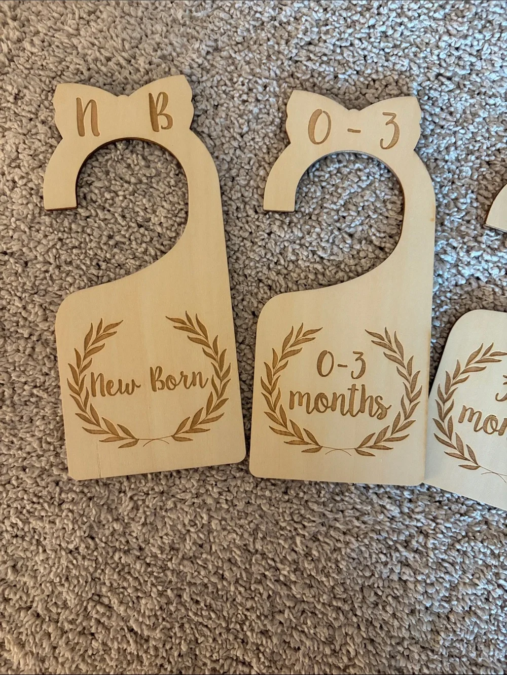 NWOT Wooden Baby Closet Dividers